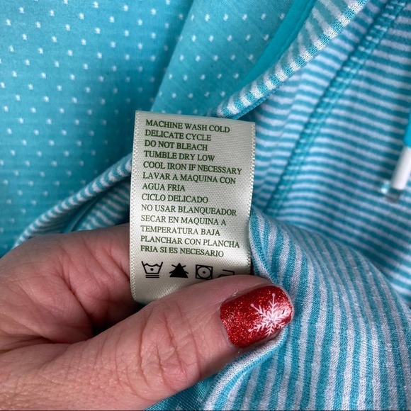 Tangerine Half Zip Striped Hoodie Size Small - Picture 6 of 7